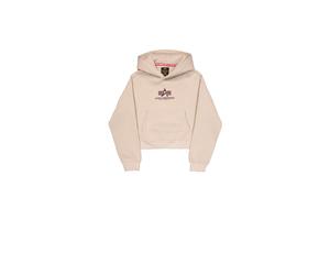 Puffed printed hooded sweatshirt for women Alpha Industries Basic Beige XS