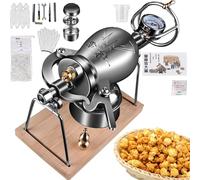Puffed Rice Maker - Retro Stovetop Popcorn Popper Machine for Handmade Pressure-Popped Corn at Home