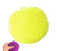 Puffer Balls 7 Inch Stress Stretchy Sensory Ball Spiky Stress Relief and Sensory Stimulation for Fun Fidget Anxiety Game Classroom Prizes Party Favors (Yellow)