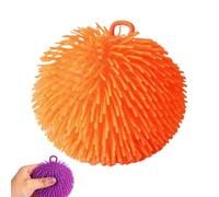 Puffer Balls 7 Inch Stress Stretchy Sensory Ball Spiky Stress Relief and Sensory Stimulation for Fun Fidget Anxiety Game Classroom Prizes Party Favors (Orange)