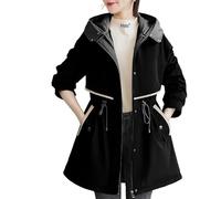 Puffer Coats For Women Women S Winter Coats Pie Over Removable Liner A Coat Three Wear Short Winter Hooded Large Collar Cotton Coat Long Faux Fur Ladies Parker Uk Black L