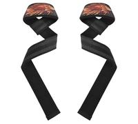 Puffer Fish Indian Red Lifting Straps 26" Power Workouts Deadlift Wrist Straps for Weightlifting, Bodybuilding, Powerlifting & Deadlift