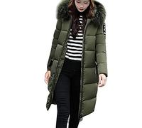 Puffer for Women UK Women Solid Casual Thicker Winter Slim Down Lammy Jacket Coat Overcoat Ladies Casual Loose Cardigans Shirt Coat Trench Topcoats Jackets Army Green