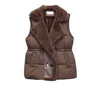 Puffer Gilet Cycling Plus Size For Women 22-24 Down Vest Cream Uk Warm Clothes Golf Ladies Sleeveless Jacket Body Warmer Sherpa Gilets Quilted Dog Walking Insulated Womens Lightweight Padded Coffee L