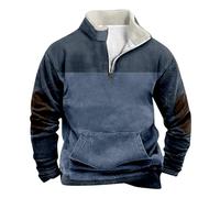Puffer Jacket for Men Parka Overcoat Tops Halloween Men's Red Melt Mark Printed Long Sleeved T Shirt is Fashionable Comfortable Casual Outwear for Outdoor Hiking Work Walking Outfits (Blue, M)