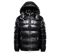 Puffer Jacket Men Casual Padded Jacket for Men UK Deals of The Day Warm Hooded Bubble Shiny Hooded Reflective Down Jacket Cotton Jacket Coat Thicken Hoody Outerwear Size 10-18