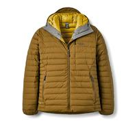 Rab Men's Microlight Windstopper Hoody - GTX Windproof Gore-Tex Down Jacket for Skiing & Climbing - Oak - Medium