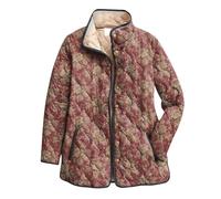 Puffer Jackets for Women Uk Vintage Floral Print Quilted Jackets for Women Fall Winter Lightweight Padded Jacket Casual Button Down Puffer Jackets Cold Weather Holiday Going Out Outwear 2025