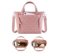 Puffer Tote Bag for Women Girls Compatible with Stanley Cup, Pink, L