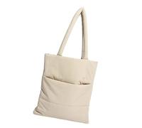 Puffer Toted Bag for Women, Multi Pocket Lightweight Quilted Shoulder Handbag for Travel Gym Shopping Puffer Work Bags Laptop, Apricot, Mass Beauty