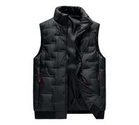 Puffer Vest Men, Body Warmers for a Man, Men's Sleeveless Gilet Full Zip Lightweight Puffer Vest Quilted Bodywarmer Jacket for Snow Ski Hiking Warm Cozy