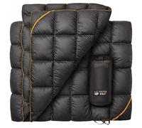 PUFFER WOLF Extra Large Double Insulated Camping Blanket - Warm, Compact, Weatherproof, Durable and Lightweight - Quilted for Hiking, Stadium Events, Picnic