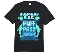 Pufferfish Dolphins Rule Puff Pass Repeat Comfort Colors Adult Heavyweight T-Shirt