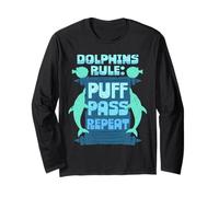Pufferfish Dolphins Rule Puff Pass Repeat Long Sleeve T-Shirt