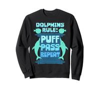 Pufferfish Dolphins Rule Puff Pass Repeat Sweatshirt
