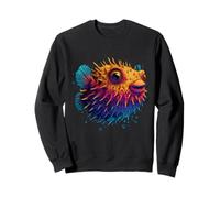Pufferfish Lover Motif Blowfish Sea Ocean Animal Puffer Fish Sweatshirt