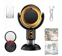 PuffHide 【2026 Upgrade】Smoke Away Purifier Fan, Black & Gold Portable USB Rechargeable Tabletop Smoke Extractor, Adjustable Angle Filter for Indoor Smoking, Cooking, Office & Kitchen