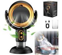 Puffhide Air Purifier Fan for Smoking Indoors - Portable Smoke Away Device, Removes Odors (GOLD)