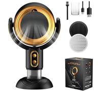 PuffHide Portable Air Purifier Fan for Indoor Smoking, Bench Range Riding Hood, Recirculating Air Purifier, 2 Speed Wide-Angle Purification Smoke & Odors Gold