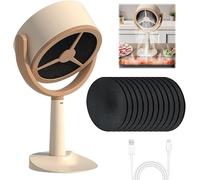 Puffhide Purifier, Portable Smoke Purifier, Smoke Away Purifier Fan for Indoor, Portable Kitchen Desktop High Fan for Smoke with 12pcs Filter Cotton, Mini Cooker Hood for BBQ, Hot Pot