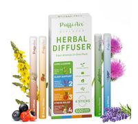 PUFFIAIR 4-in-1 Wellness Inhaler Bundle | All-in-One Natural Support for Energy Focus, Deep Sleep, Lung & Liver Cleanse | Plant-Based Portable Aromatherapy Trio Pack, 600 Uses Per Stick