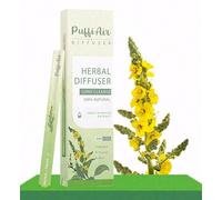 PUFFIAIR Herbal Breathing Tool With Natural Oils| Mullein-Thyme-Mint Scented Breath Stick Non-Electric Tube Design With Natural Filter | Calm Breathing Support | Relaxation Aid -600 Uses