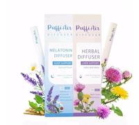 PUFFIAIR Natural Herbal Diffuser with Melatonin, Milk Thistle & More丨Night Renewal Duo for Sleep Support & Liver Detox - 600 Uses Per Stick