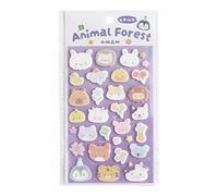 Puffier Sticker Sheets Decorative Stickers Adorable Small Stickers for Kid Adult, Tiny for Scrapbooking Felt Animal