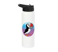 Puffin Bird Seabird Iceland Puffin Lovers Birds Watcher Stainless Steel Insulated Water Bottle