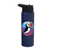 Puffin Bird Seabird Iceland Puffin Lovers Birds Watcher Stainless Steel Insulated Water Bottle