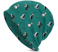 Puffin Birds Beanie Hat Knit Cap for Men Women Fisherman Hat Slouchy Beanie Cap Skull Cap Cycling Head Hat Unisex Cute Hat for Outdoor