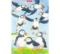 Puffin Birds Tea Towel - Emma Ball, puffins
