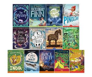 Puffin Classics Adventure Collection: Sherlock Holmes, Oliver Twist, Jungle Book & Alice in Wonderland - Thirteen Timeless Tales of Heroism, Mystery & Magic (13-Book Set)