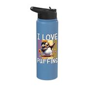 Puffin I Love Puffins Stainless Steel Insulated Water Bottle