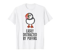 Puffin Lover Puffin Sea Bird Easily Distracted By Puffins T-Shirt