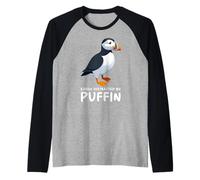 Puffin Muffin Seabird Cute Atlantic Puffin Raglan Baseball Tee