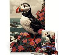 Puffin on A Cliffside Jigsaw Puzzle 1000 Piece for Teenagers Mind Skill Toy Peaceful Fun Design Assembly Unique Gift (50x75cm)