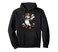 Puffin Pilot Seabird Bird Watching Flying Lover Pullover Hoodie