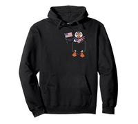 Puffin Pocket Patriotic American Flag 4th of July USA Pullover Hoodie