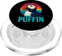 Puffin Retro Bird Lover Funny Nature PopSockets PopGrip for MagSafe