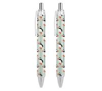 Puffin Seabird Cute Ball Point Pen Retractable Fine Point 0.5mm Pen Smooth Writing for Home Office