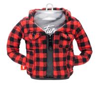 Puffin The Lumberjack Flannel Insulated Can Cooler, 12 & 16 oz - Puffin Red