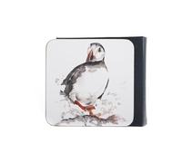 Puffin Watercolour Coaster Set - Set of 4 Matching Coasters by Meg Hawkins