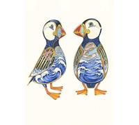 Puffins Card Daniel Mackie Designs 7 x 5 inches wrapped in cello with envelope