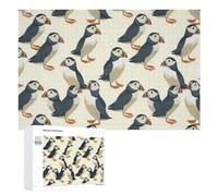 Puffins-Cute 300/500/1000 Piece Puzzles Customized Challenging Gifts for Adults 1000 PCS