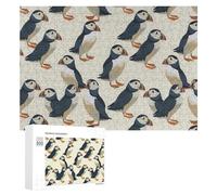 Puffins-Cute 300/500/1000 Piece Puzzles Customized Challenging Gifts for Adults 300 PCS