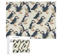 Puffins-Cute 300/500/1000 Piece Puzzles Customized Challenging Gifts for Adults 500 PCS
