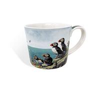 Puffins Roosting Bone China Mug by Julian Friers - 325ml - Wildlife Mug