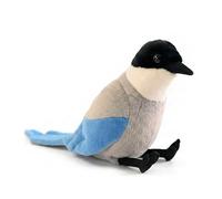 PuffPurrs Azure Magpie Plush - Lifelike 16in Long Tail Bird Toy, Realistic Blue Bird Plush Gift for Nature Lovers