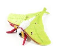 PuffPurrs Chinese Luna Moth Plush - Lifelike 16in Green Silk Moth Toy, Realistic Butterfly Plush Gift for Nature & Science Lovers